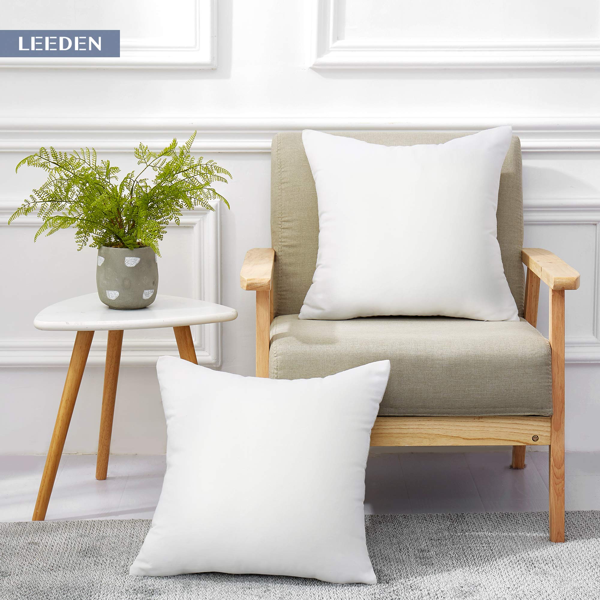 20 x 20 Pillow Inserts (Set of 2) - Throw Pillow Inserts with 100% Cotton