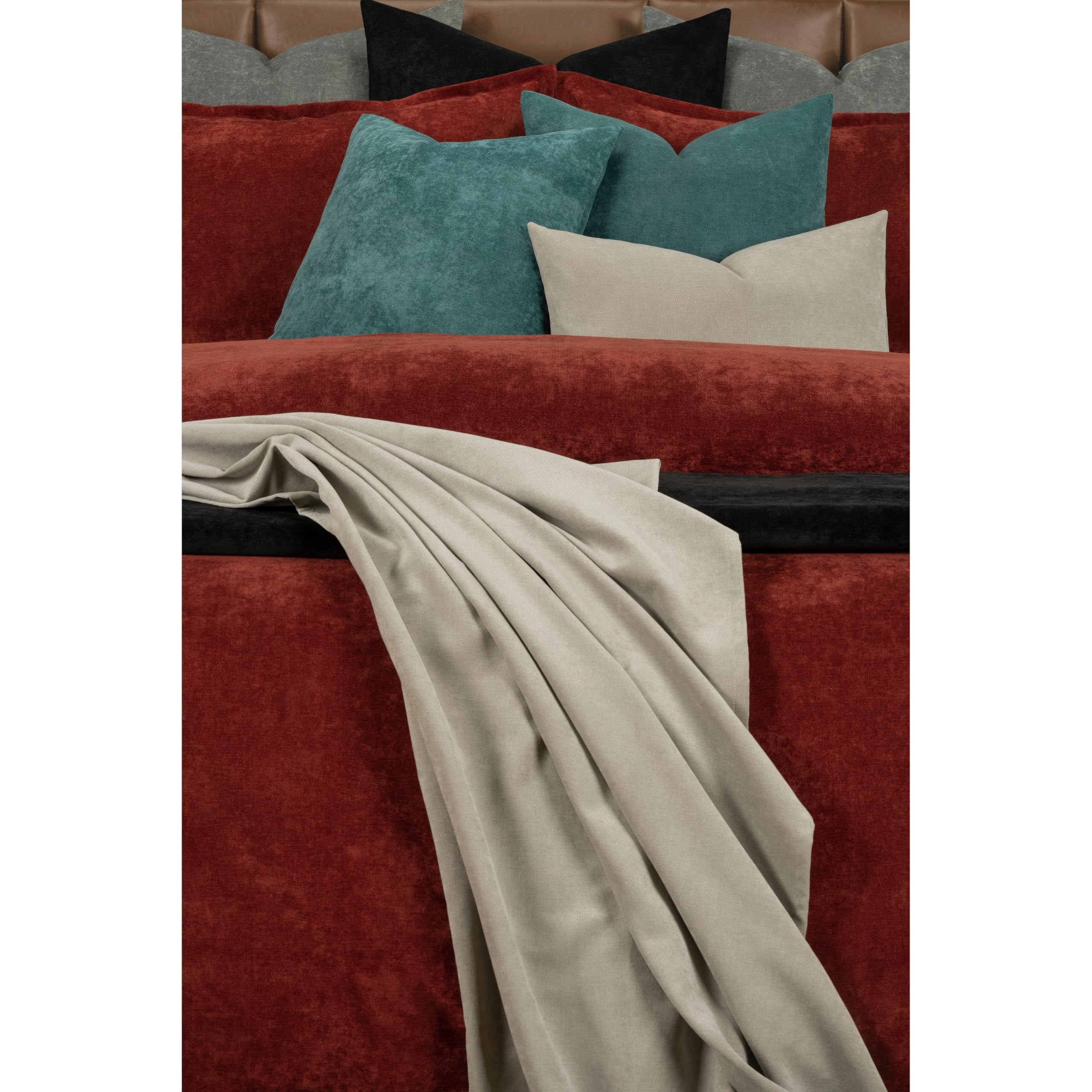 Mixology Padma 4-Piece Duvet Cover and Insert Set Bronze King 4 Piece Mid-Century