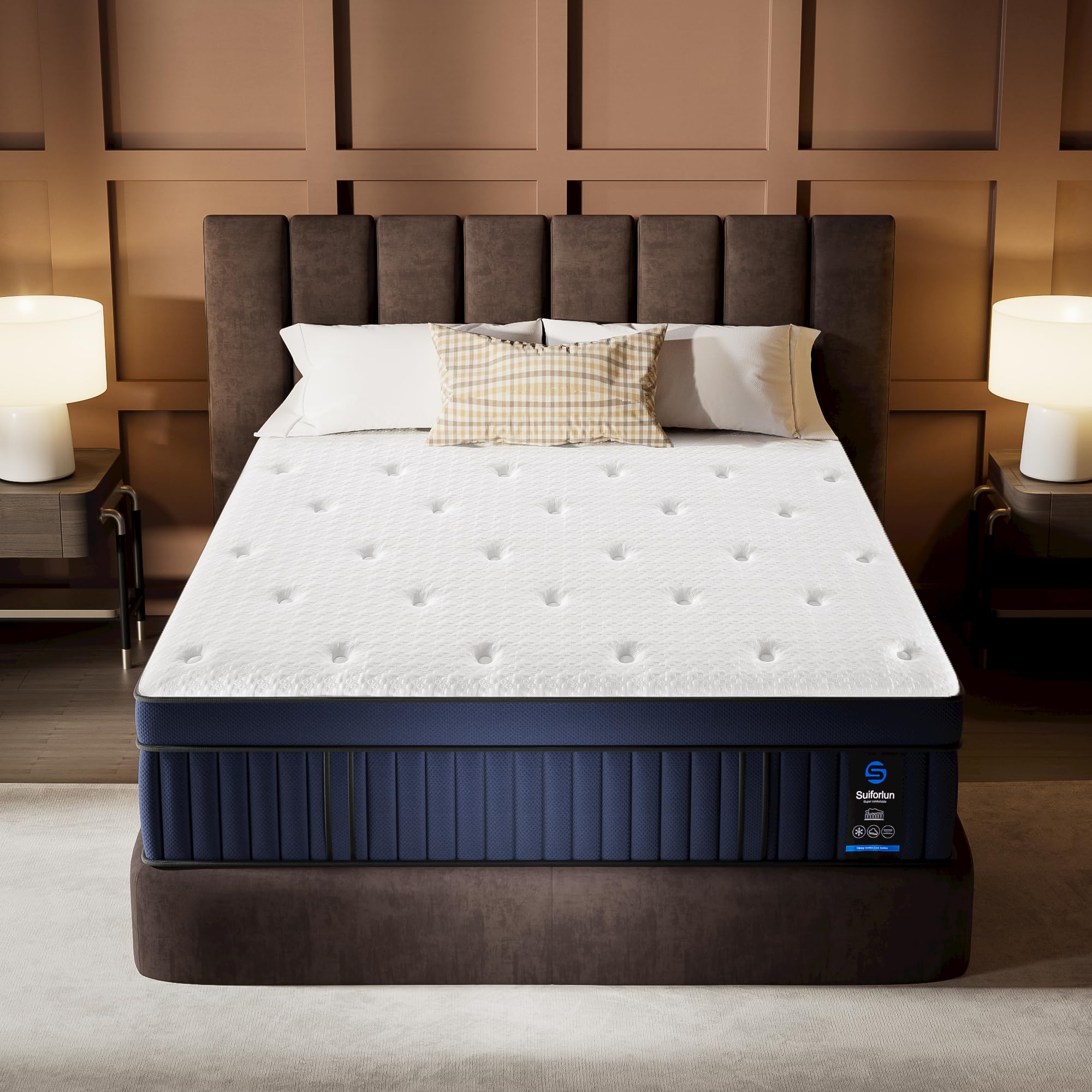 Full Size Mattress 14 Inch, Gel Memory Foam Hybrid Mattress