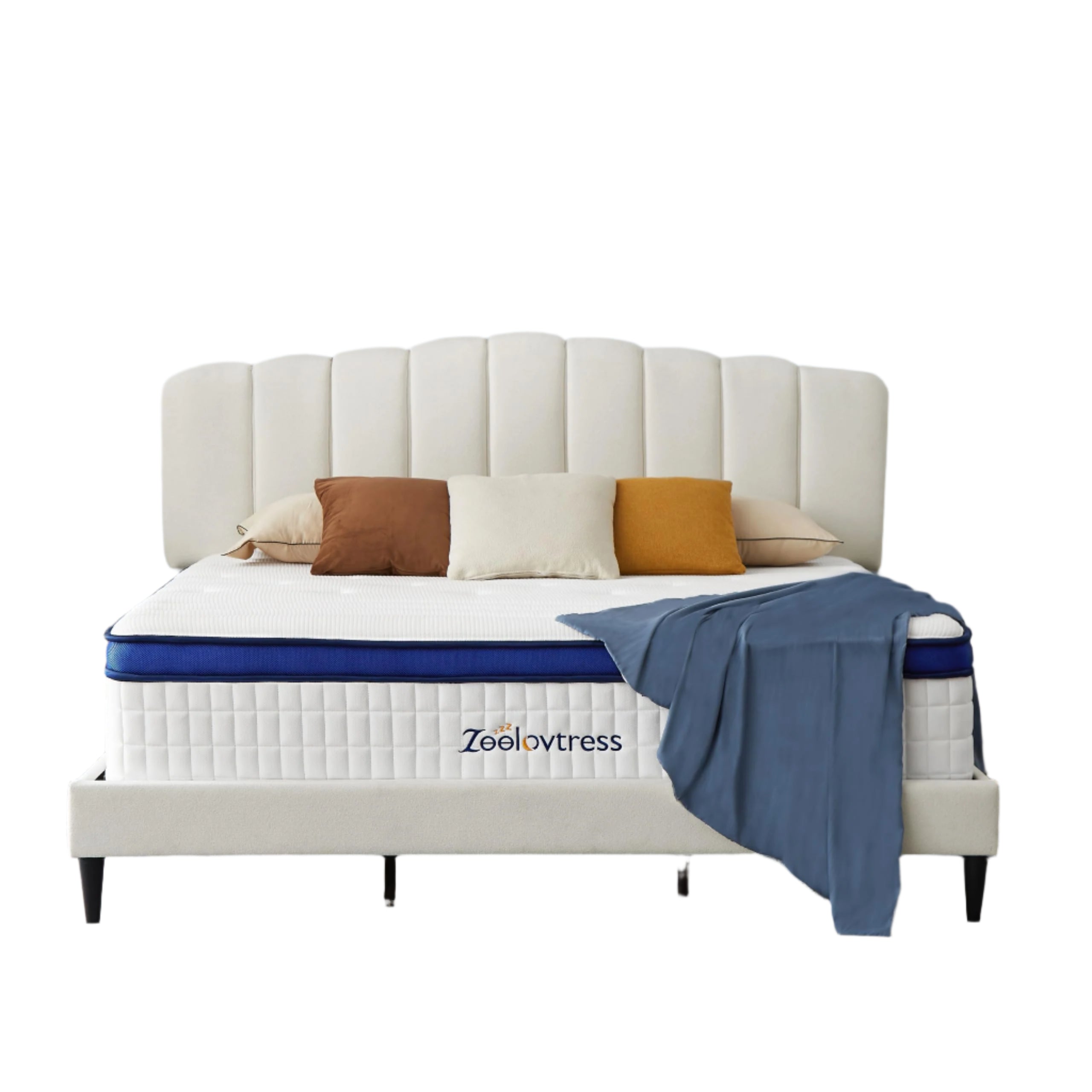 Queen Mattress 14 Inch Hybrid with MDI Memory Foam and Pocketed Spring Base Support