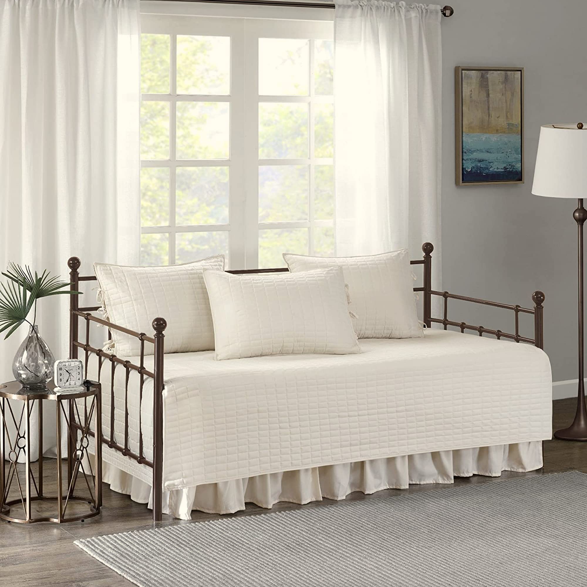 Daybed Cover - Luxe Double Sided-Quilting, All Season Cozy Bedding with Bedskirt