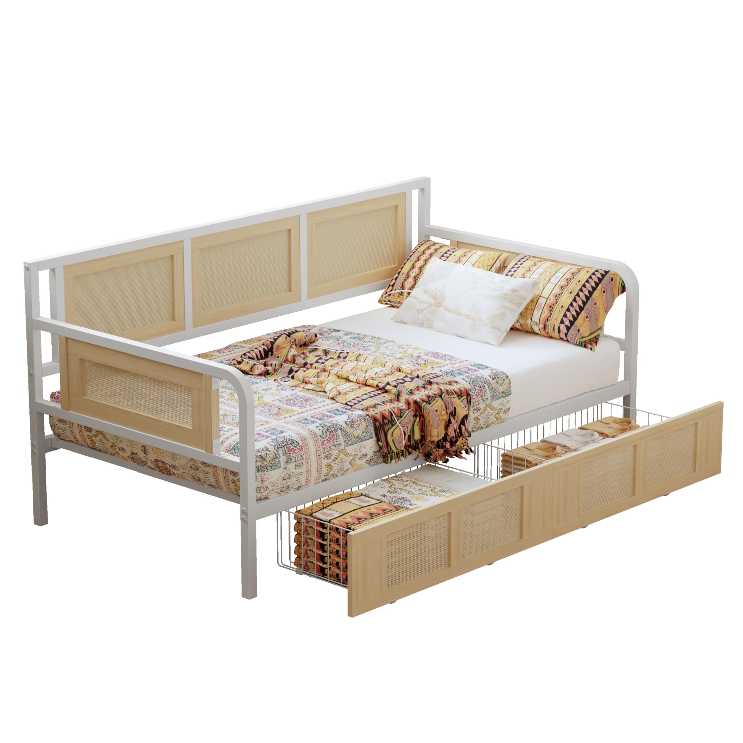 Daybed, Day Bed Frame with Storage Drawers