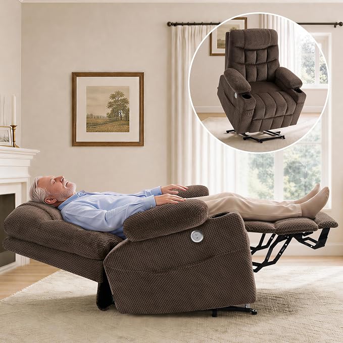 Power Lift Recliner Chair – Dual Motor, Wide Seat