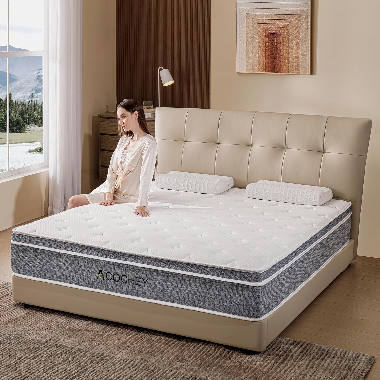 12 Inch Queen Mattress, Memory Foam & Spring Cooling Hybrid Mattresses