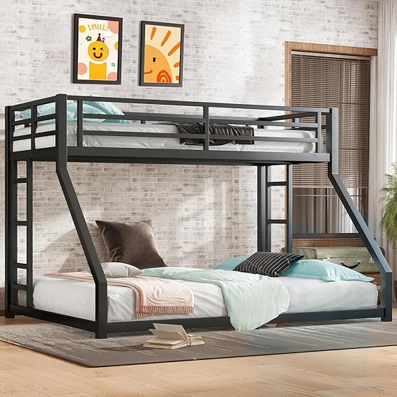 Bunk Bed Twin Over Full Size, Twin Over Full Bunk Beds with Ladder