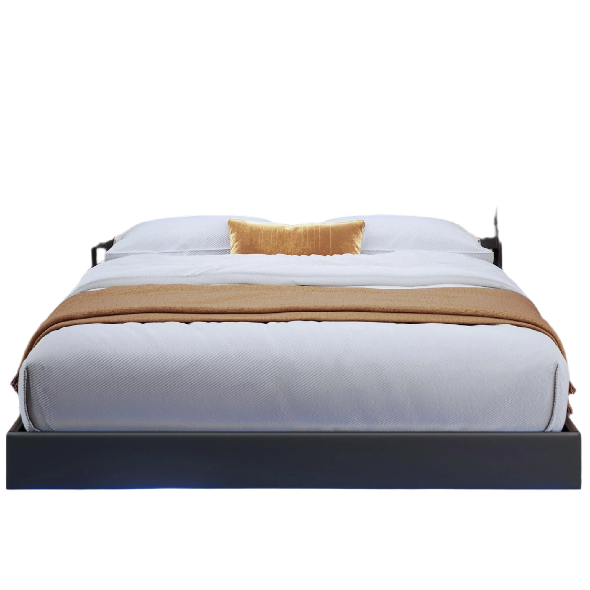Floating Bed Frame Queen Bedframe with Headboard