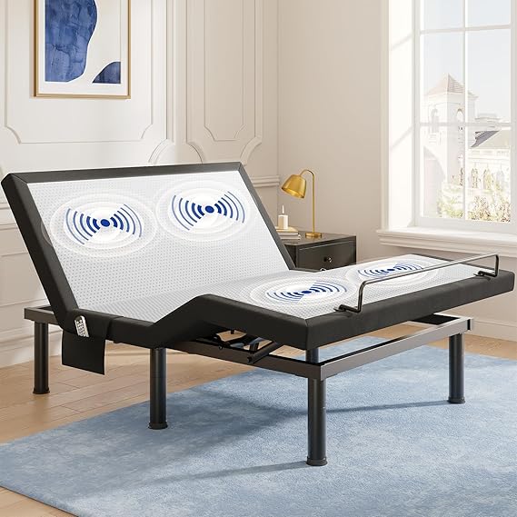 T600 Adjustable Bed Frame Full Size with Remote & Massage - Electric Beds Bases