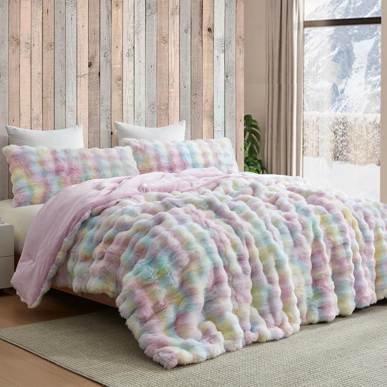 Sherbert Scoops - Coma Inducer® Alaskan King Comforter Set - Rainbow Sprinkles
