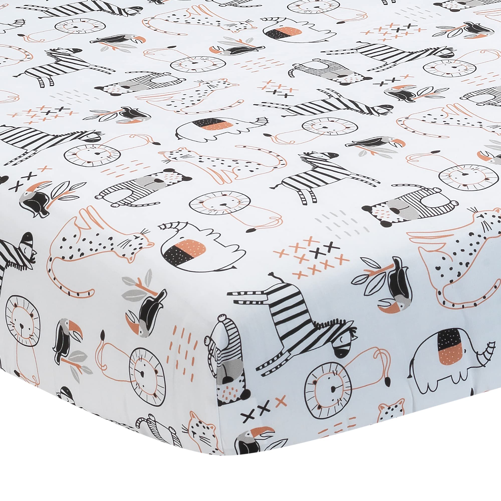Patchwork Jungle 5-Piece Nursery Baby Crib Bedding Set