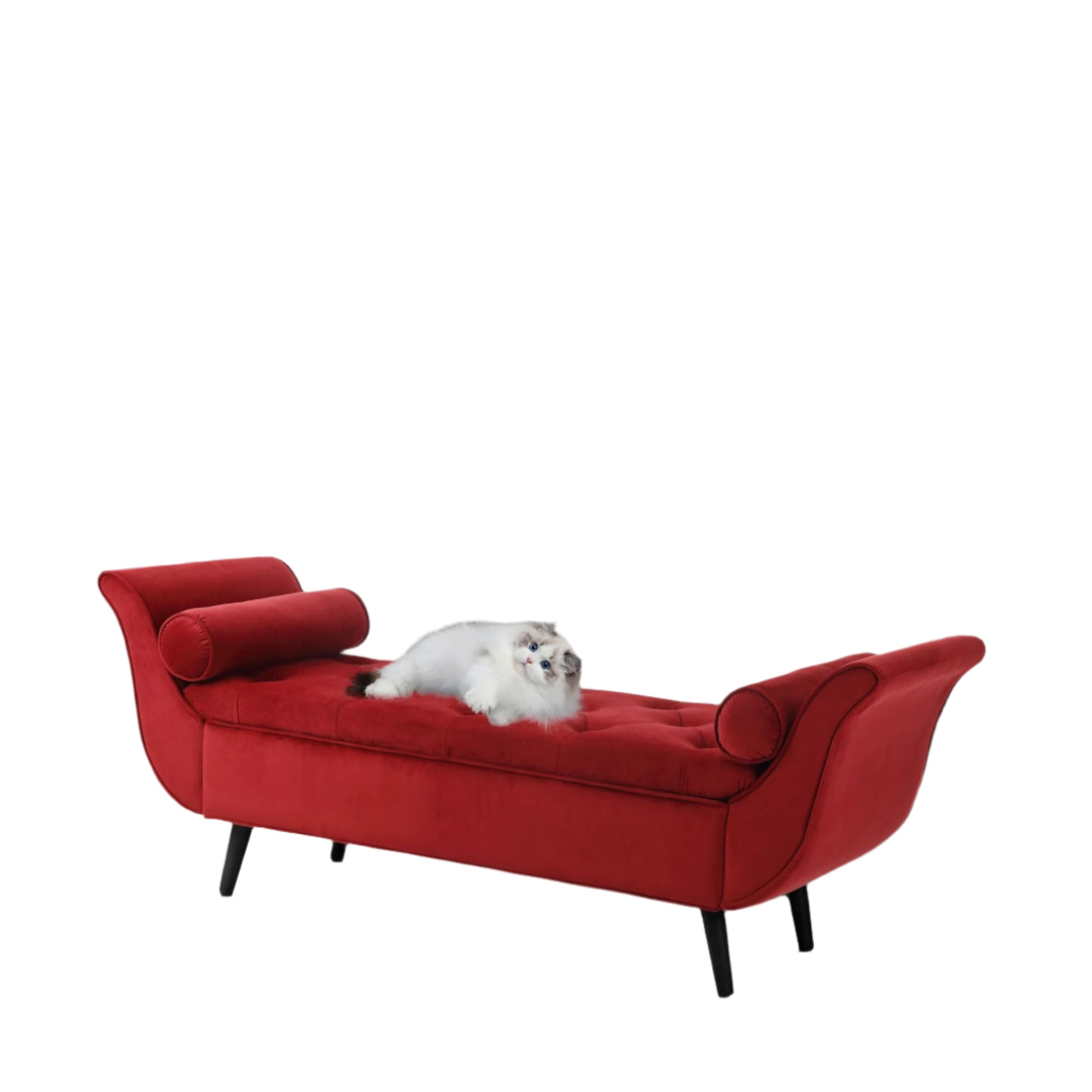 Velvet Storage Bench for Bedroom,End of Bed Bench with Ottoman