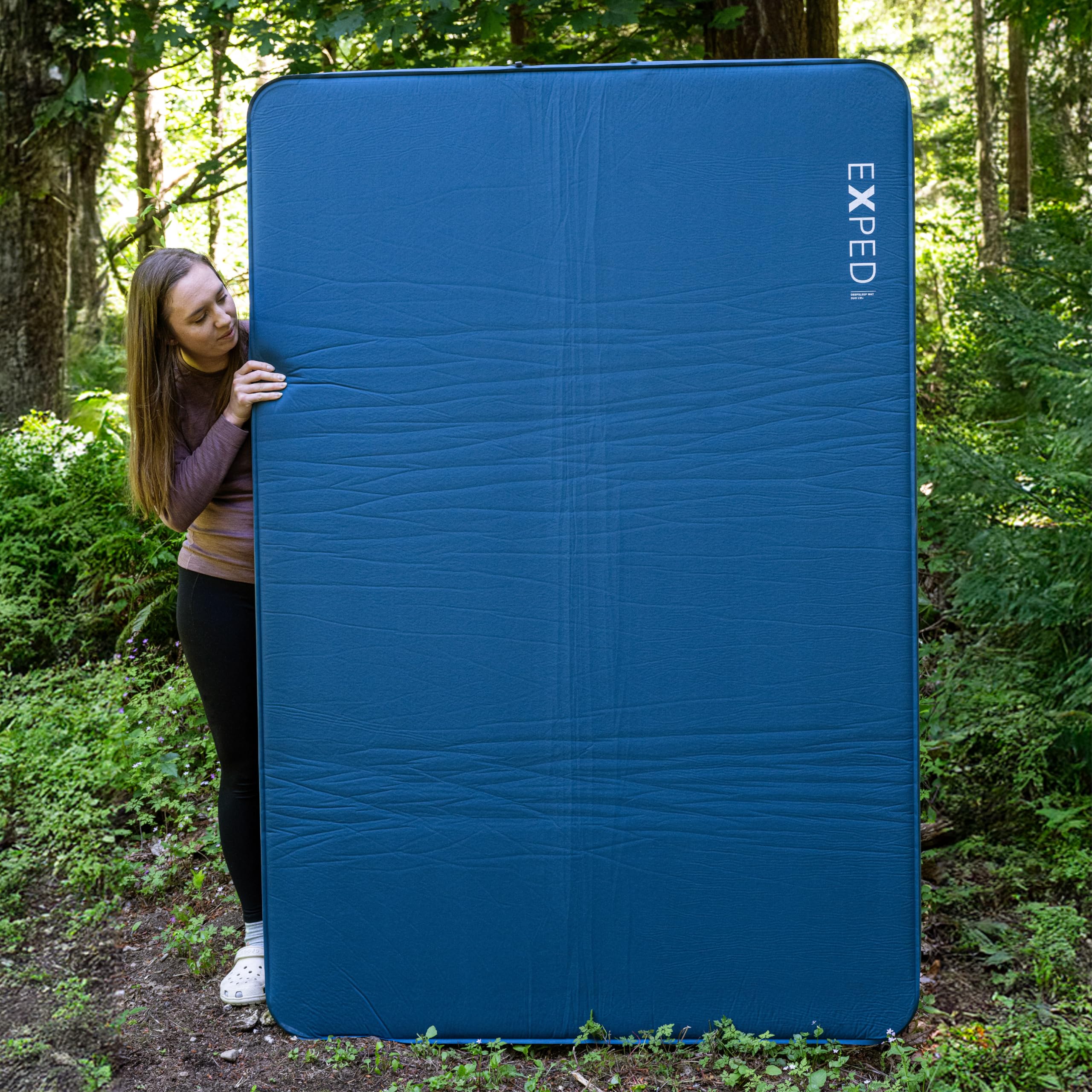 Mat Duo Medium - Self Inflating Firm Car Sleeping Mat, 3” Foam Pad, Pump Included