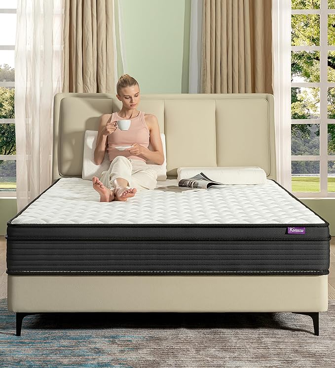 Queen Mattress,12 Inch Memory Foam Hybrid Mattresses in a Box