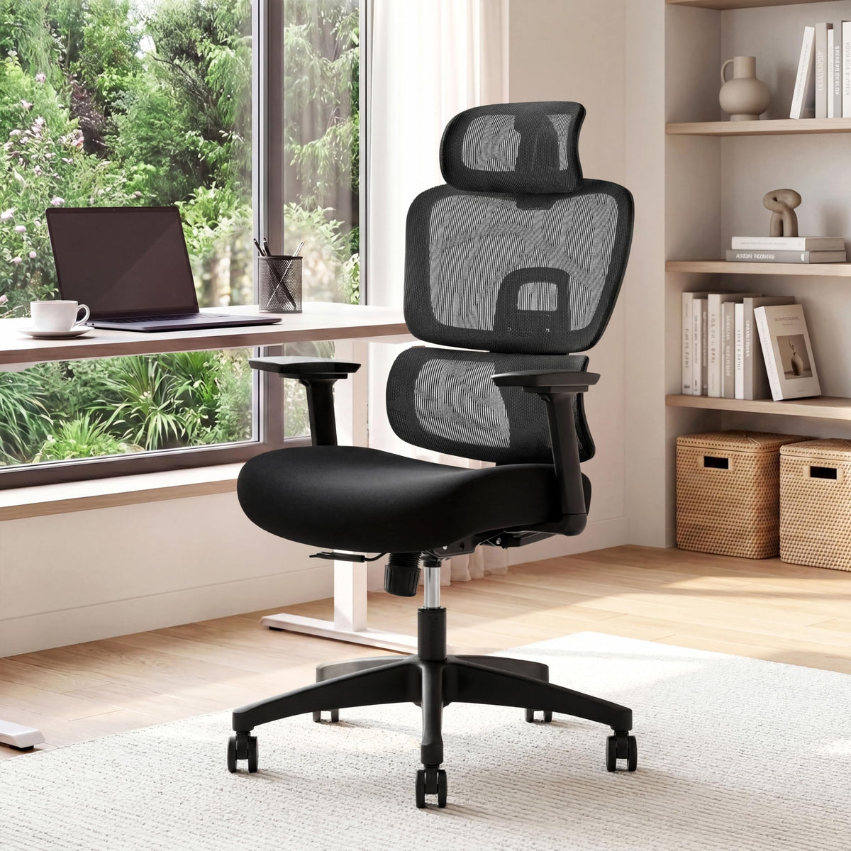 Mesh Ergonomic Office Chair with Lumbar Support & 3D Armrests