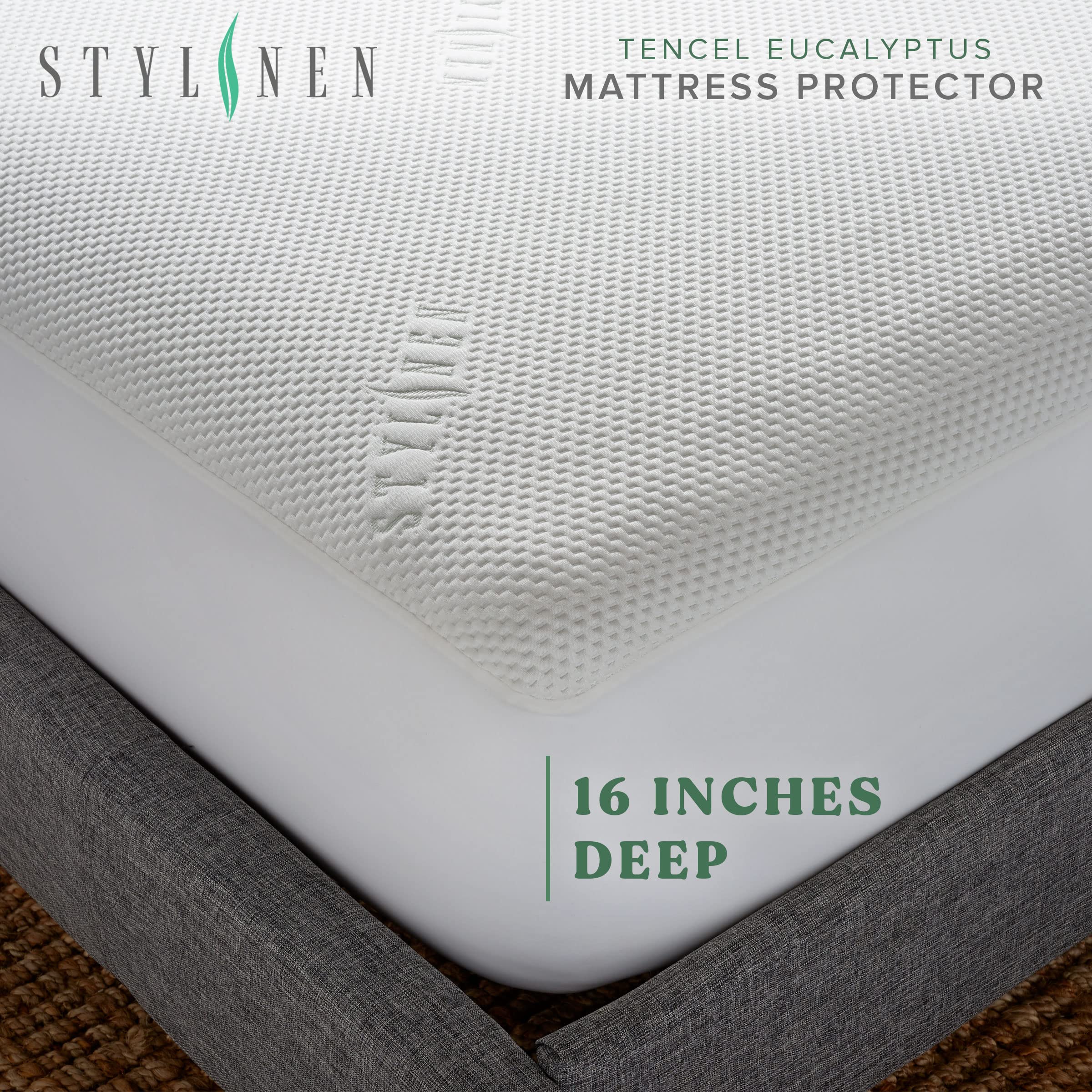 Tencel Eucalyptus Waterproof Mattress Protector - 100% Waterproof