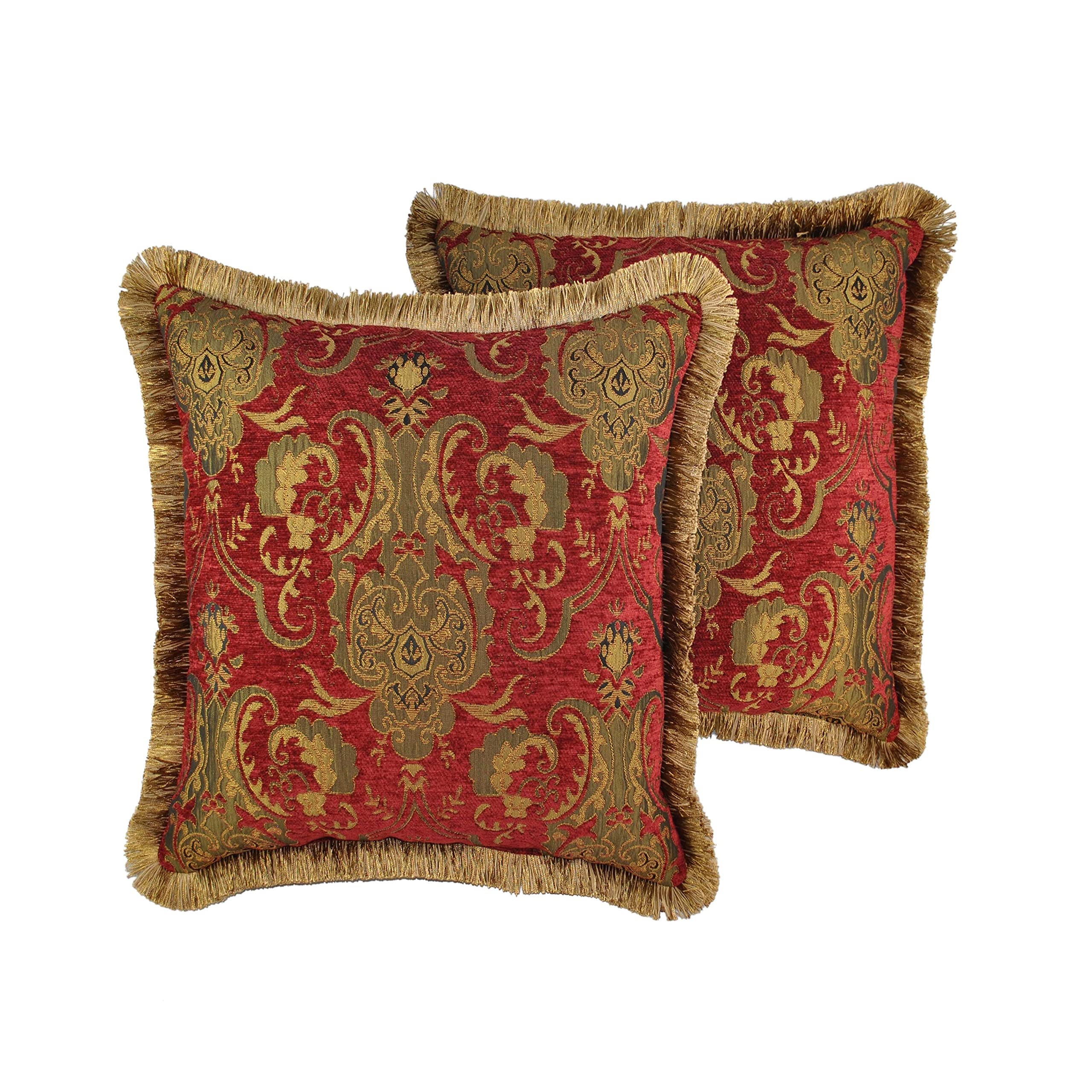Kline PCHF China Art Red 20-inch Decorative Throw Pillows (Set of 2)