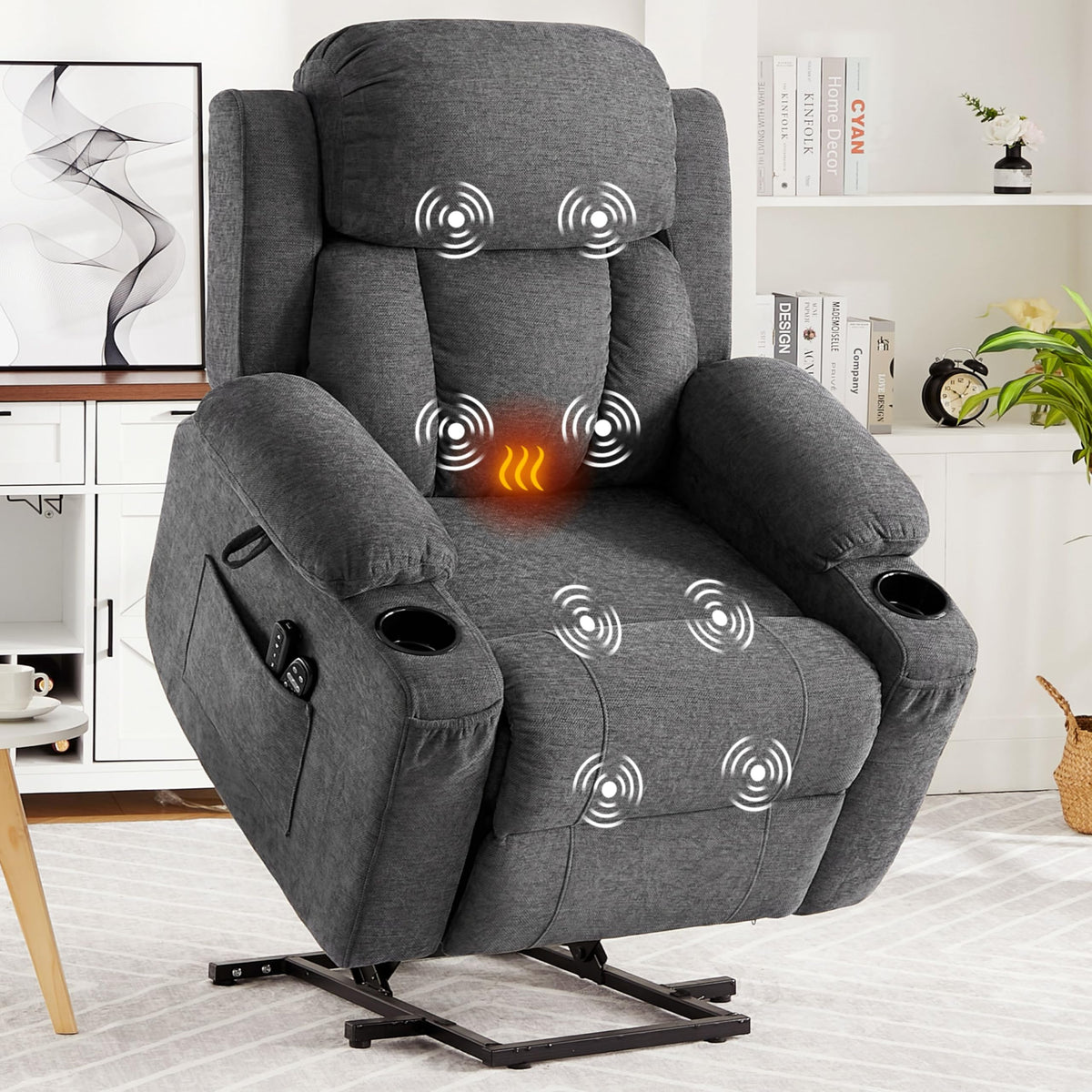 Power Lift Recliner Chair with Heat & Massage