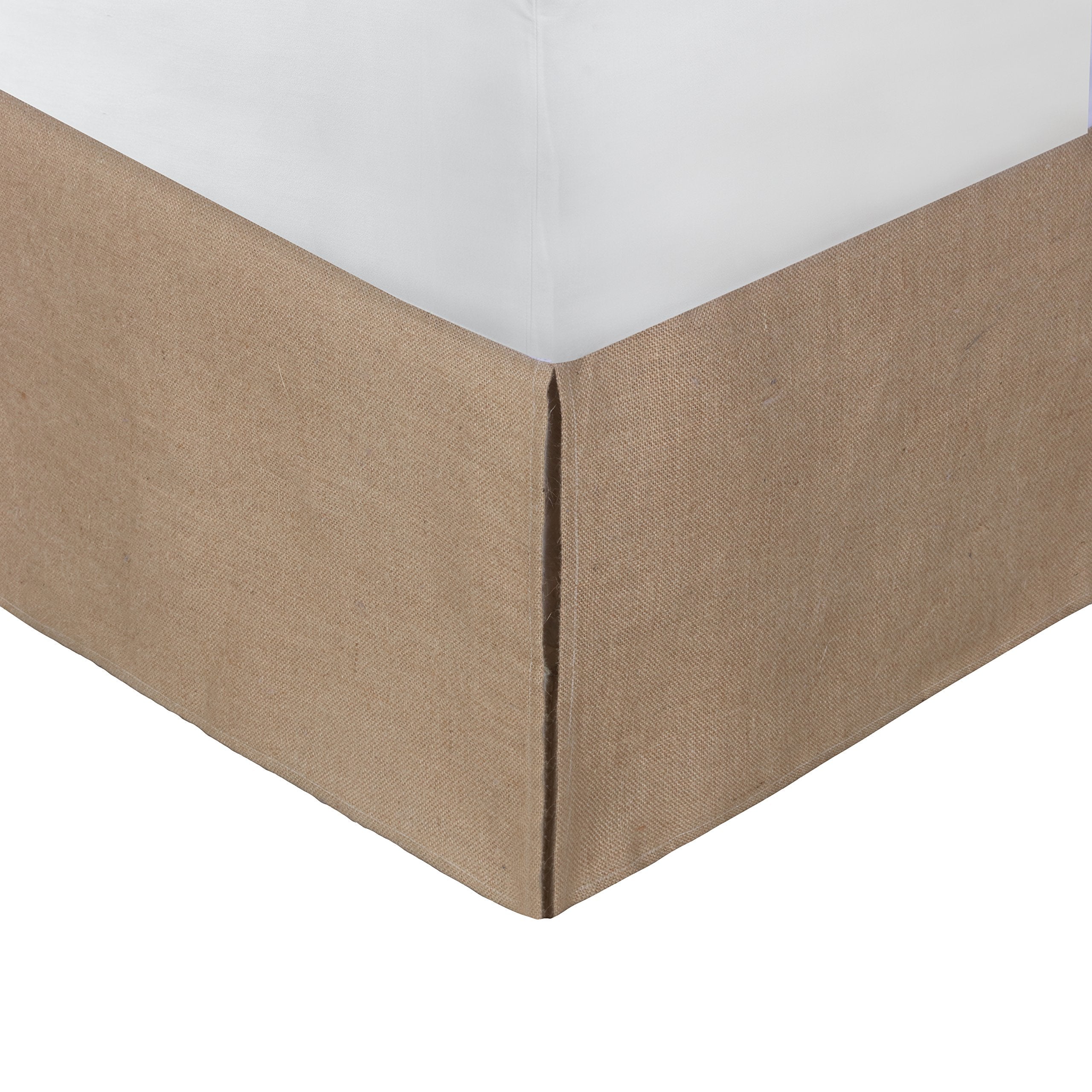 Burlap Bed Skirt, Natural, King
