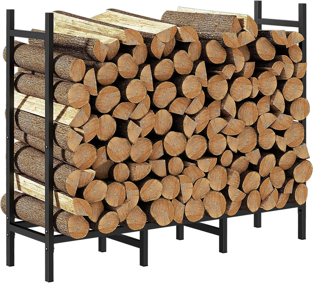 Outdoor Firewood Rack with Log Holder