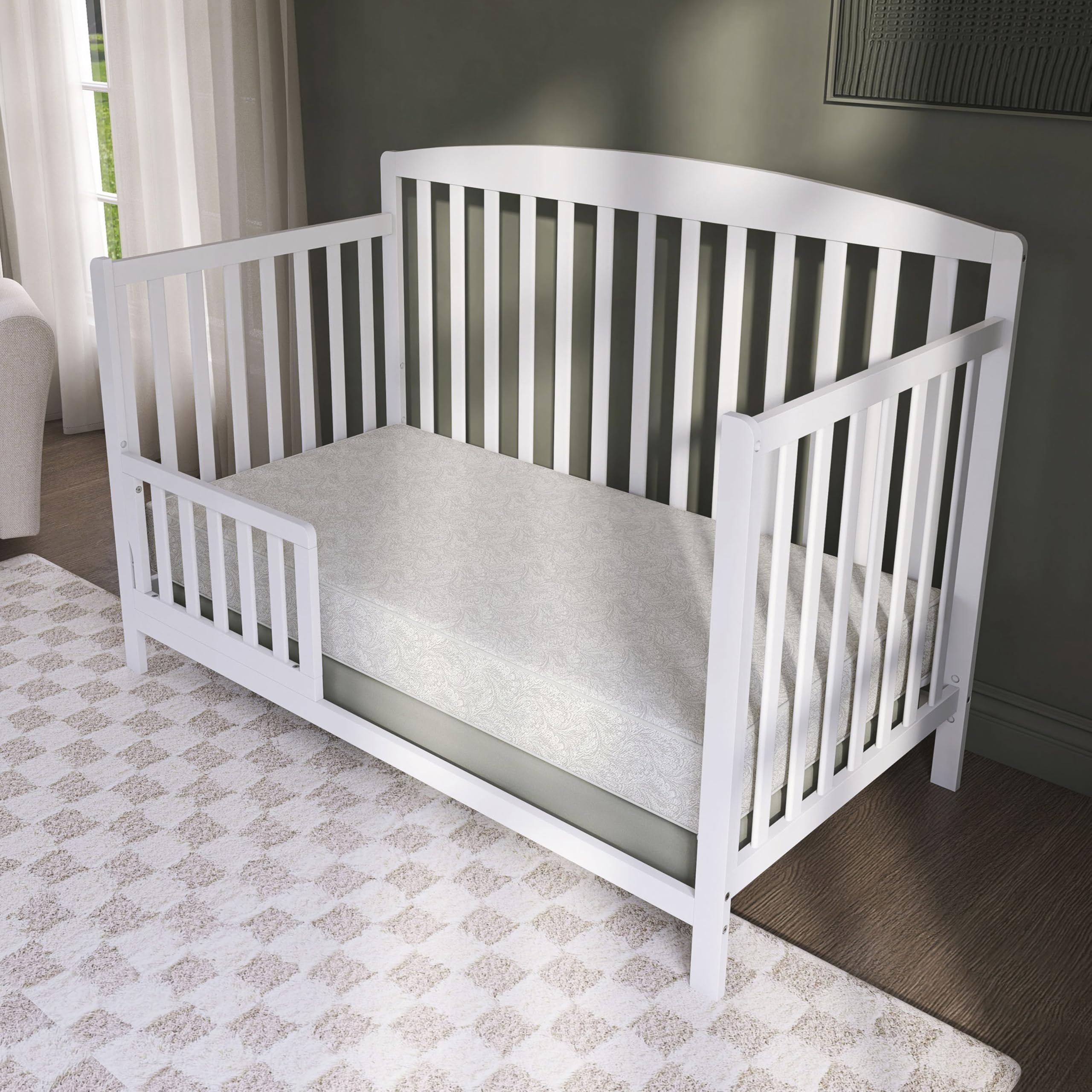Twilight 5” 88 Coil Innerspring Crib and Toddler Mattress, Platinum Waterproof Vinyl Cover