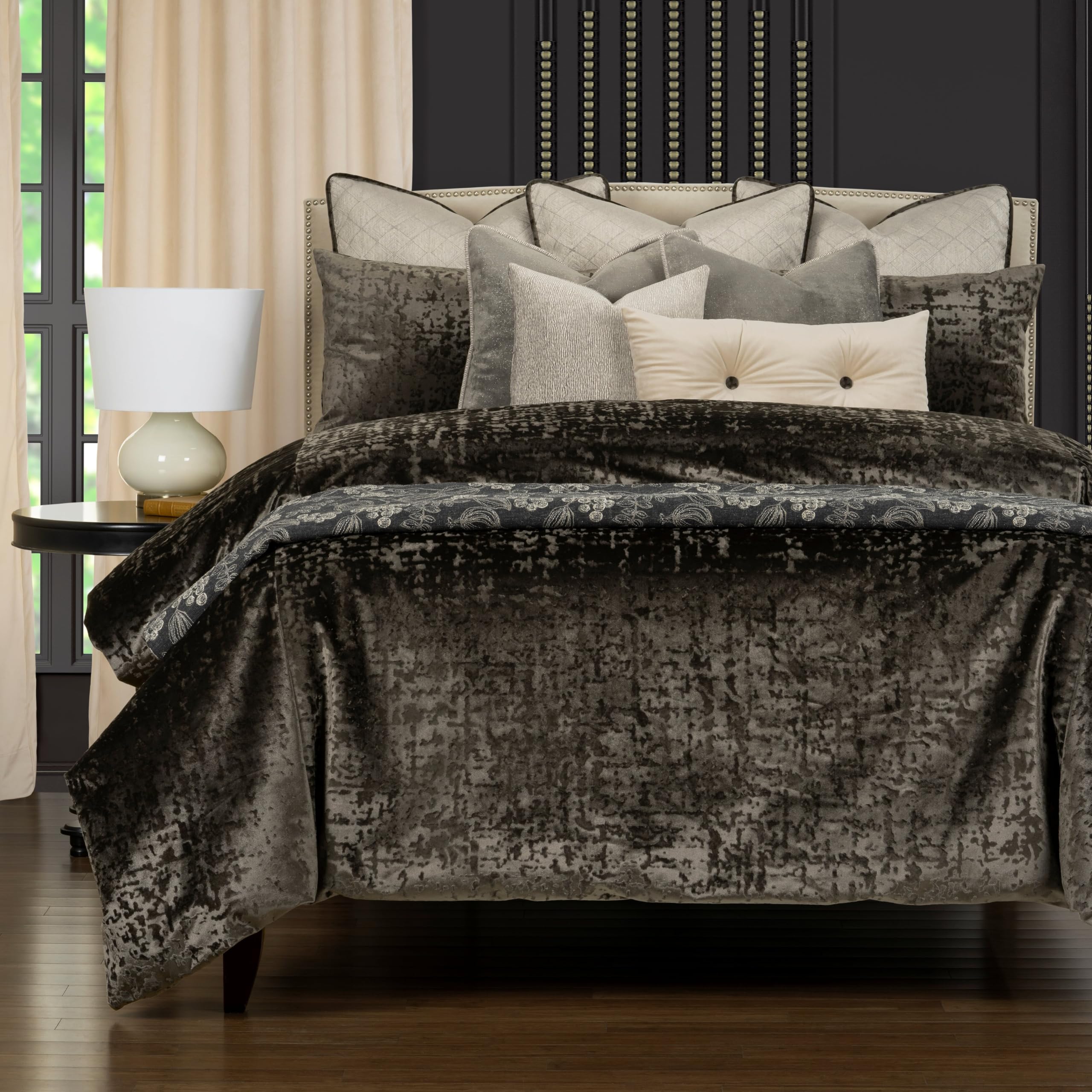 F Scott Fitzgerald High Society Duvet Cover and Insert Set Ivory, Cream King 3 Piece