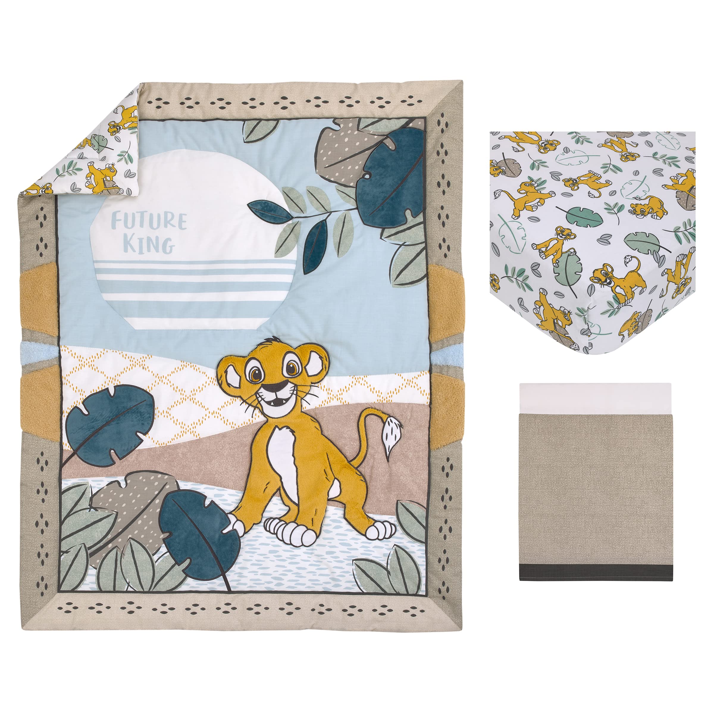 Lion King Blue, Green, Taupe and Gold Simba Future King 3 Piece