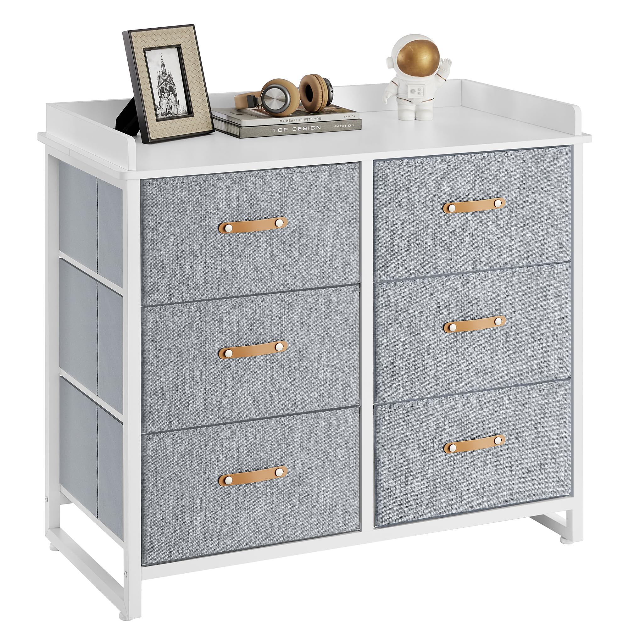 Dresser with 6 Drawers, Boys Girls Dresser, with Water-Resistant Tabletop