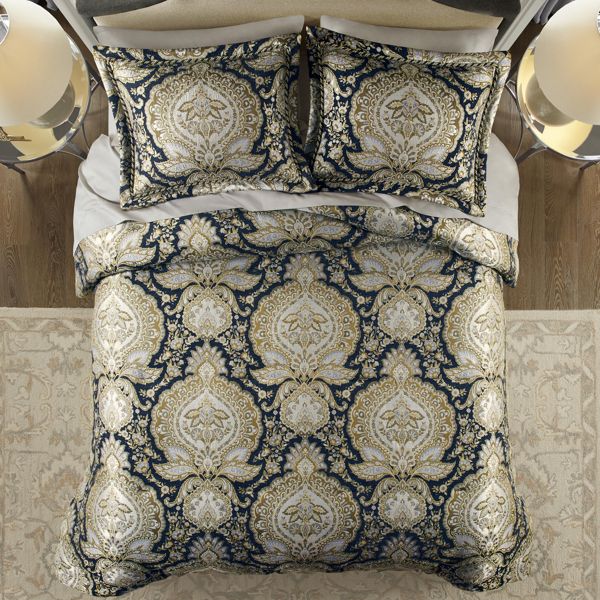 King Comforter Set, Luxe Chenille Jacquard Medallion