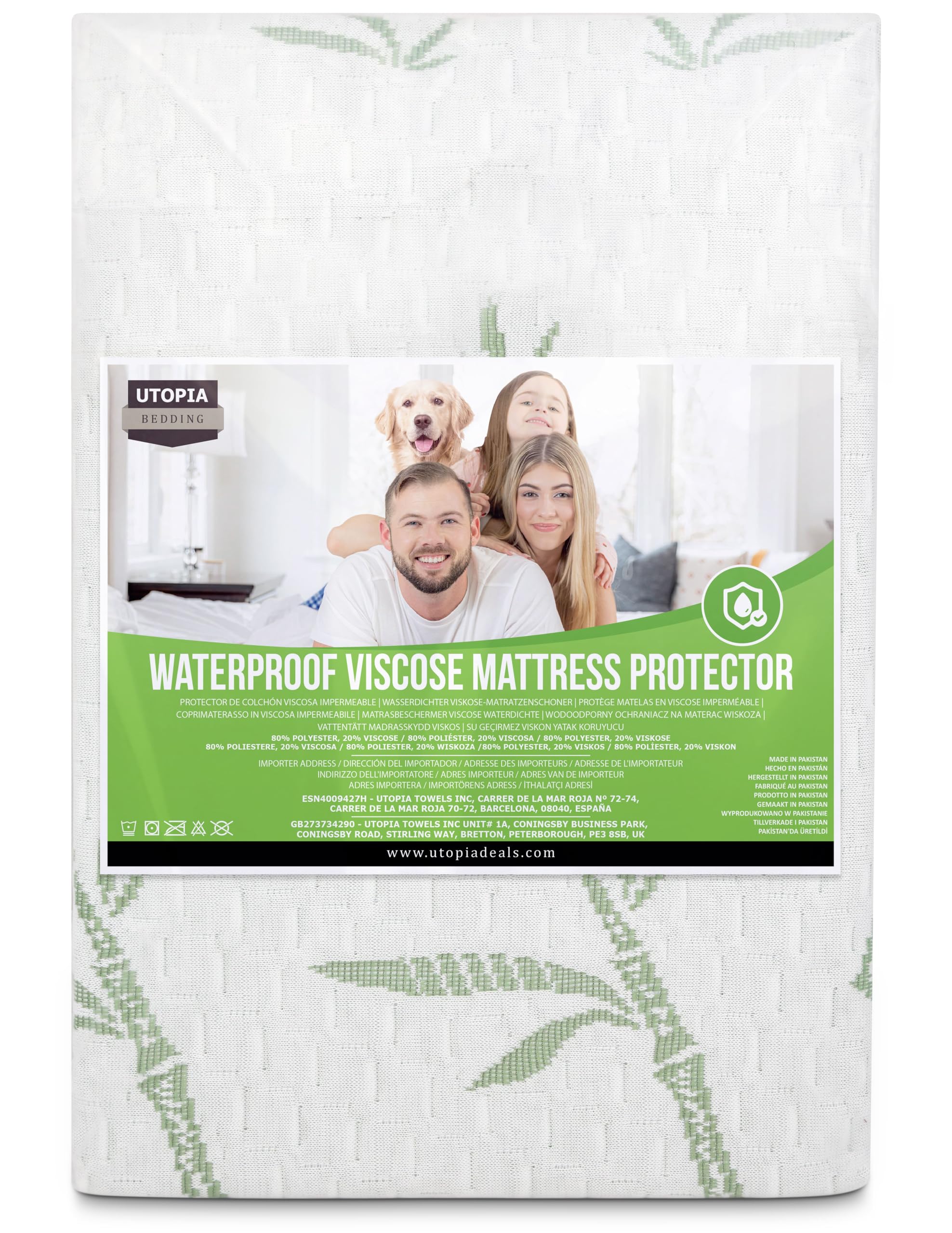 Waterproof Cooling Mattress Protector Queen Size