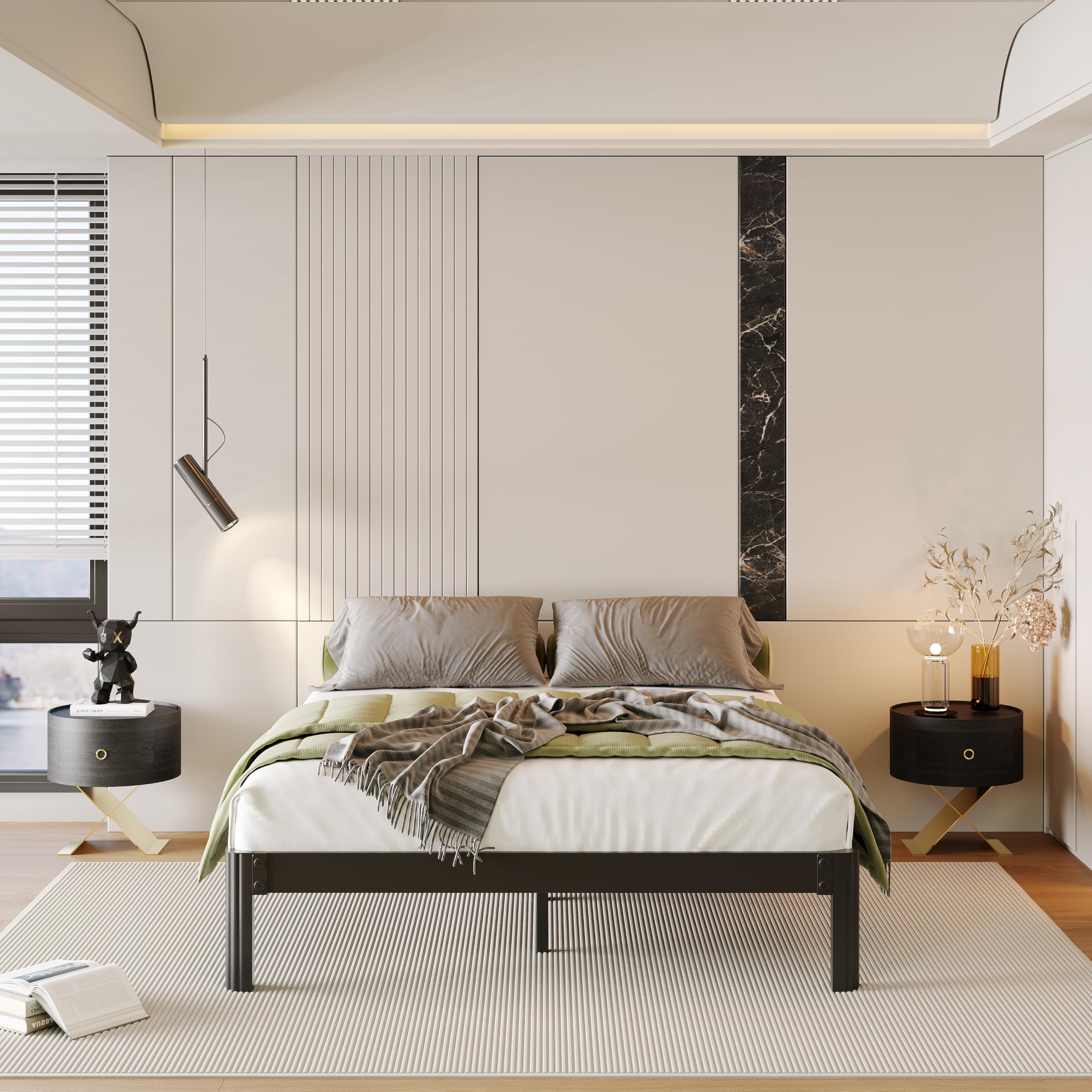 14 Inch Full Size Metal Bed Frame, Heavy Duty Sturdy Platform