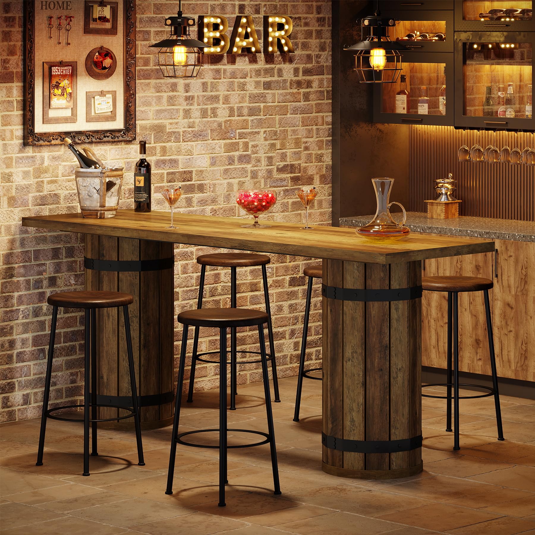 Industrial Bar Height Table 70.9"