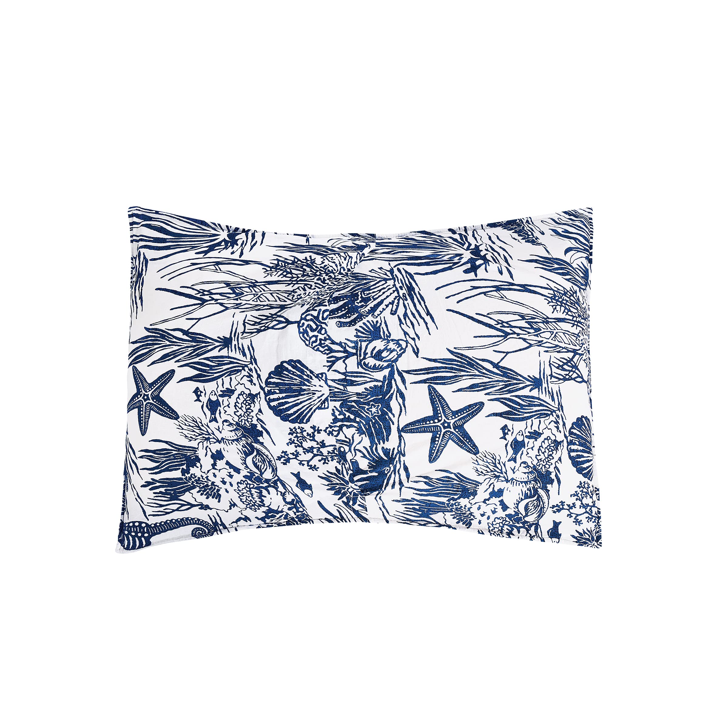 Reef Shores 3 Piece King Quilt Set Blue Coastal Ocean Beach Seaside 100% Cotton