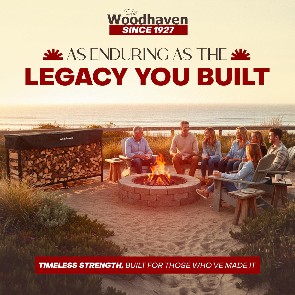 8ft Steel Firewood Rack with Waterproof Cover