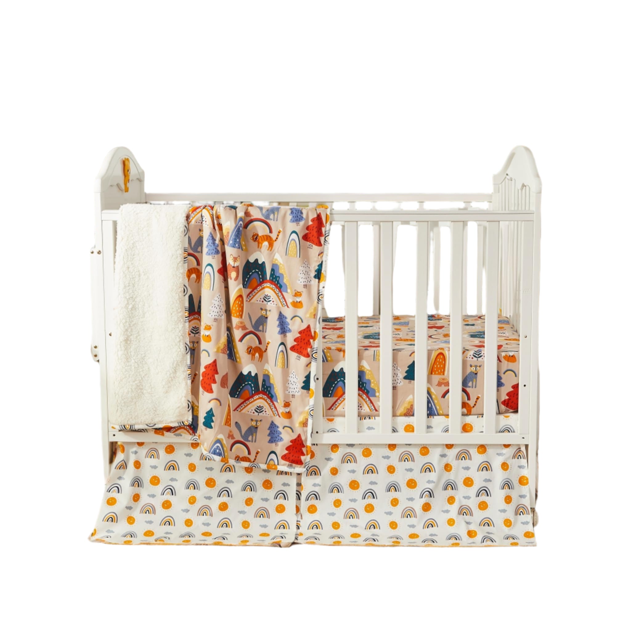 Woodland Forest Animal Nursery 3-Piece Baby Crib Bedding Set