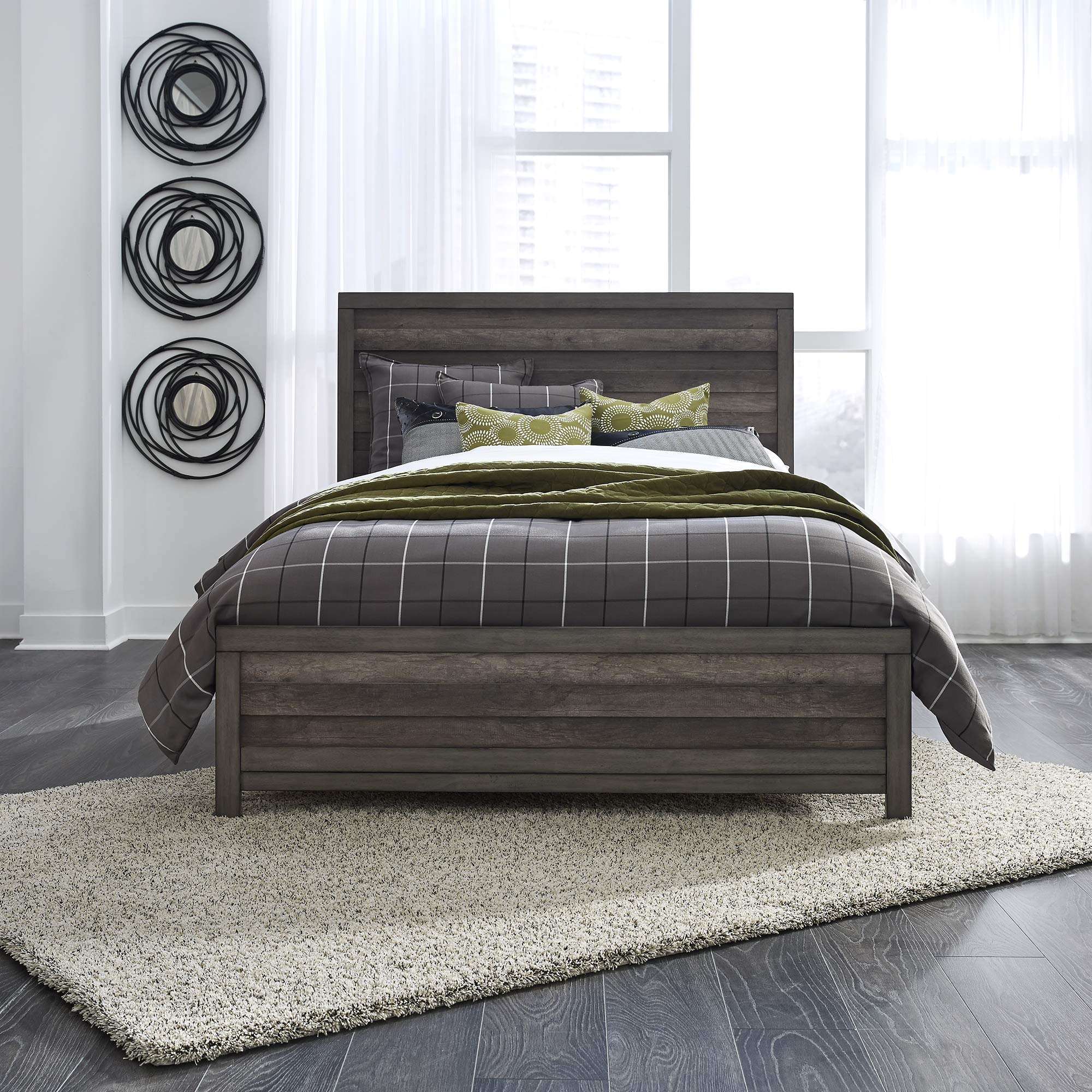 Tanners Creek Panel Bed, Queen, Gray