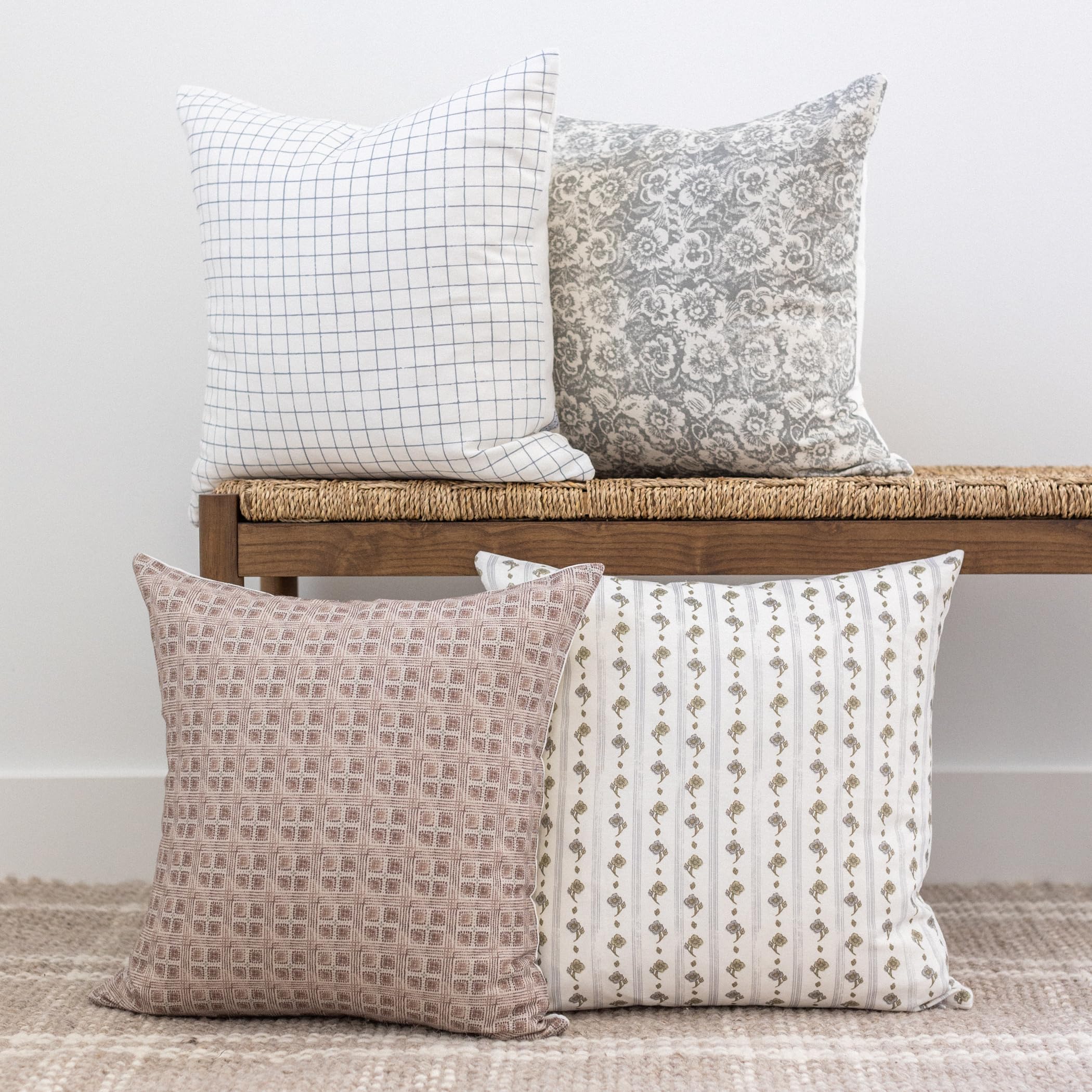 - Modern & Luxurious 22" x 22" Decorative Boho Throw Pillow Covers