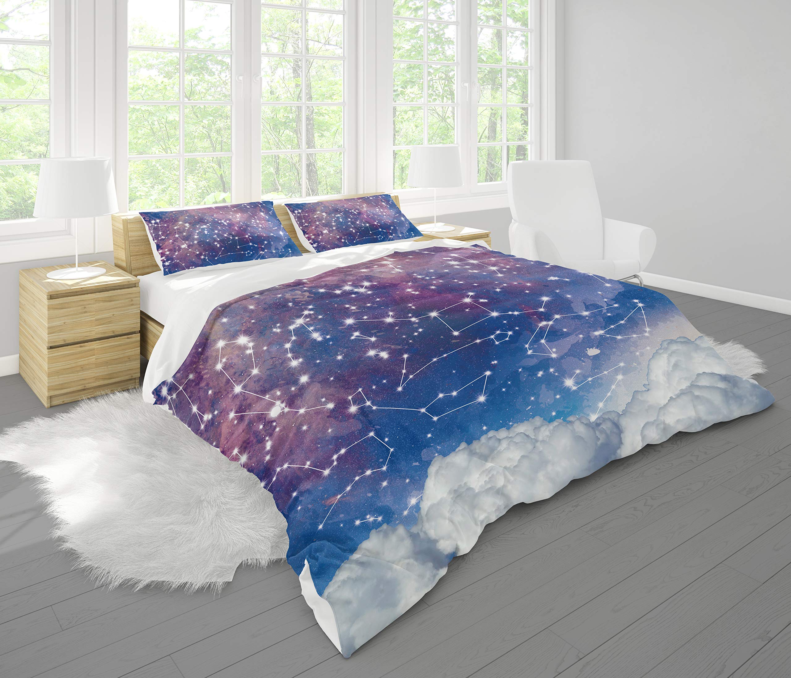Constellations Comforter Space Bedding Toddler Twin Queen King Galaxy