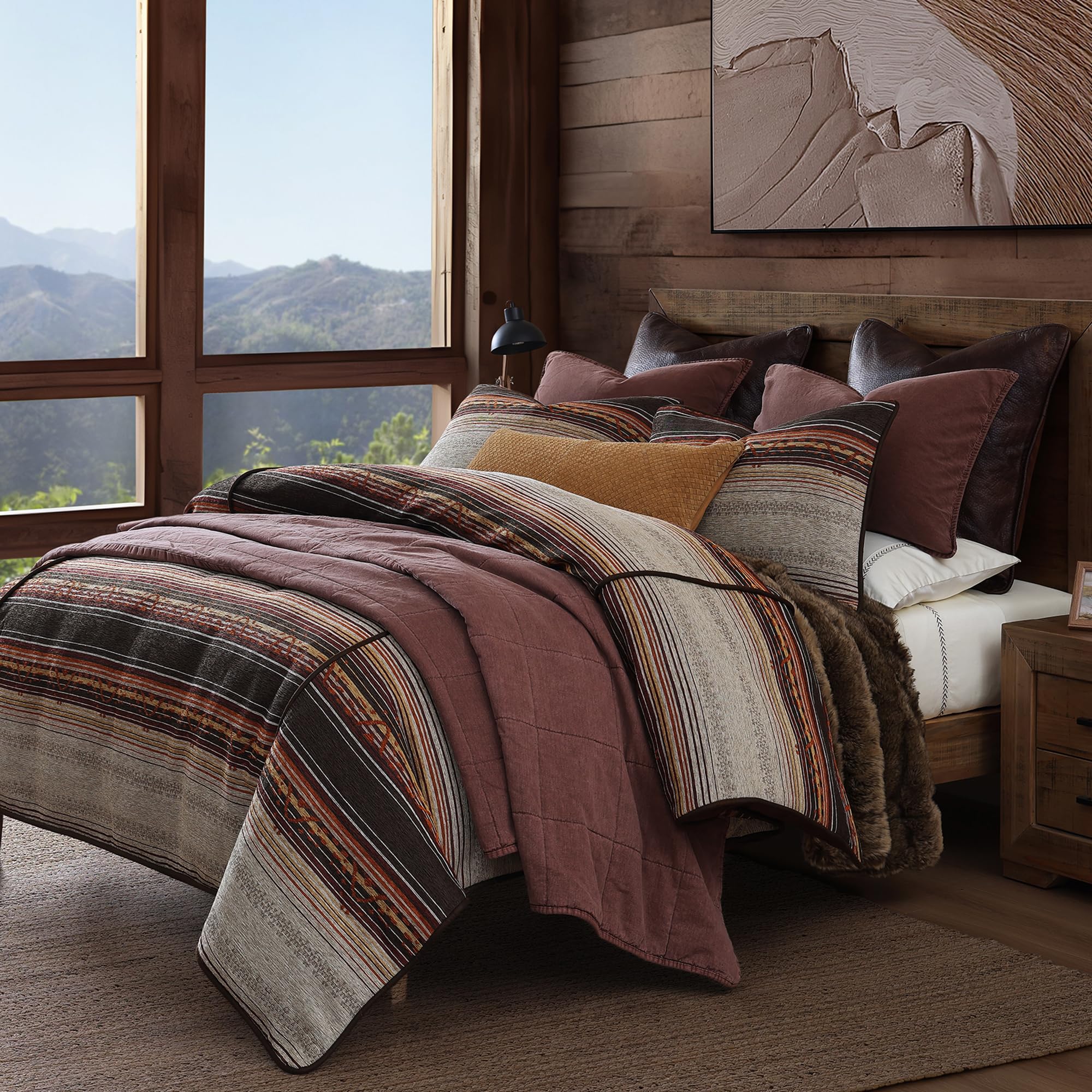 Estes Western Bedding 3 Piece Super King Comforter Set
