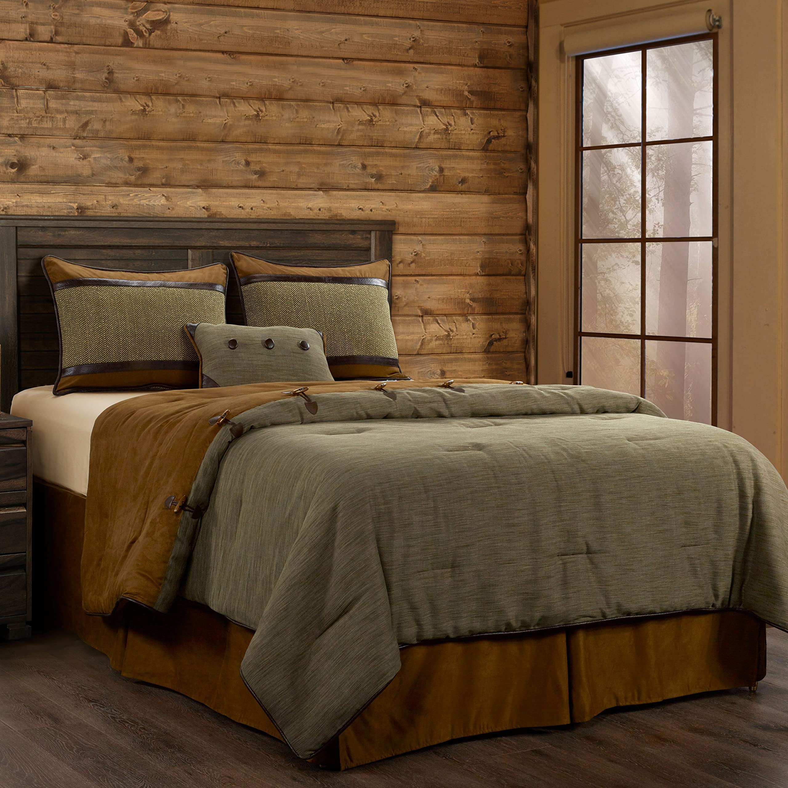 Highland Lodge Rustic Bedding 5 Piece King Size Comforter Set