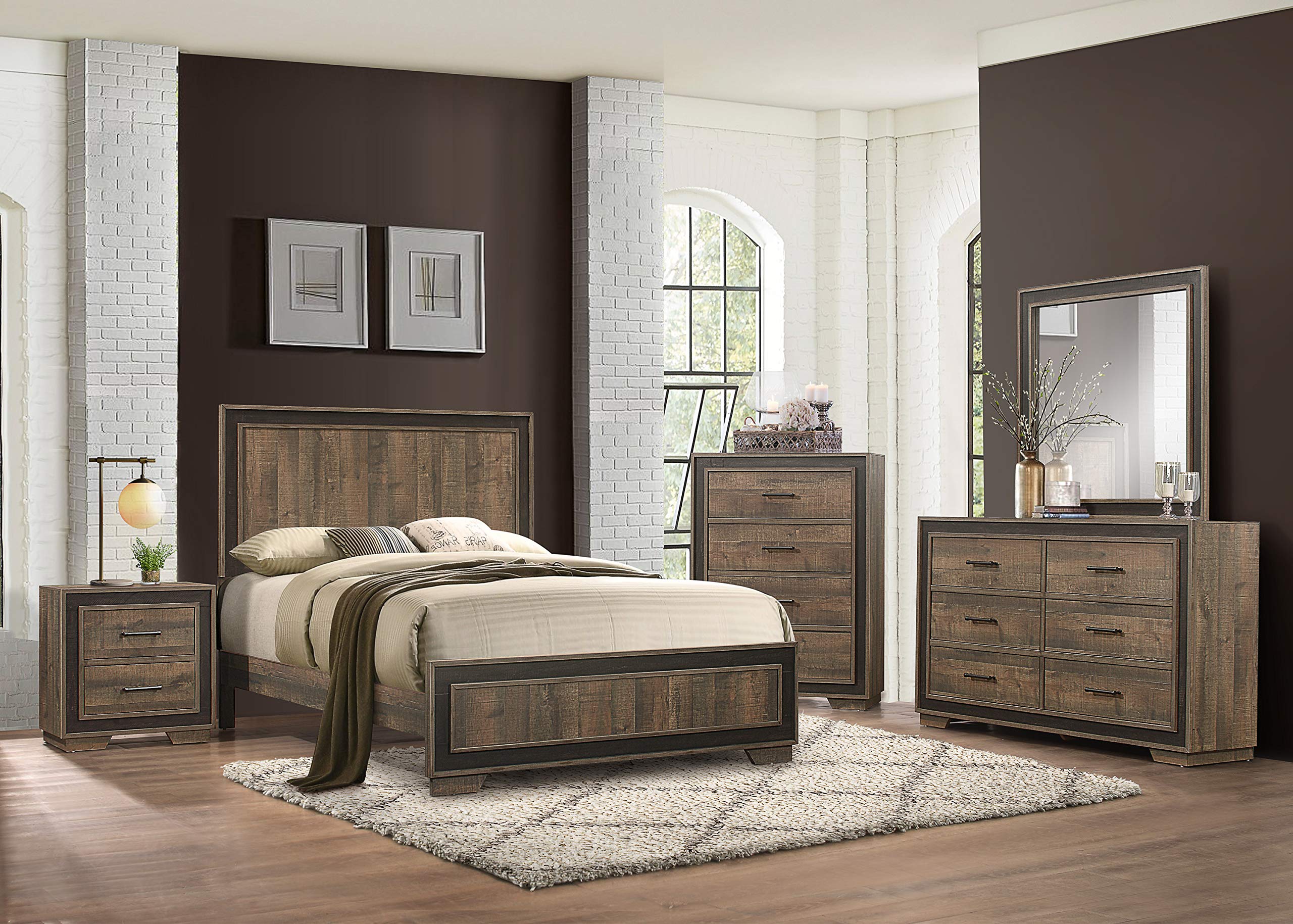 Ennis Panel Bed, Full, Two-Tone
