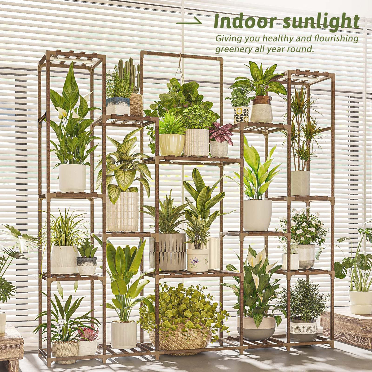 Large Plant Shelf with Grow Lights