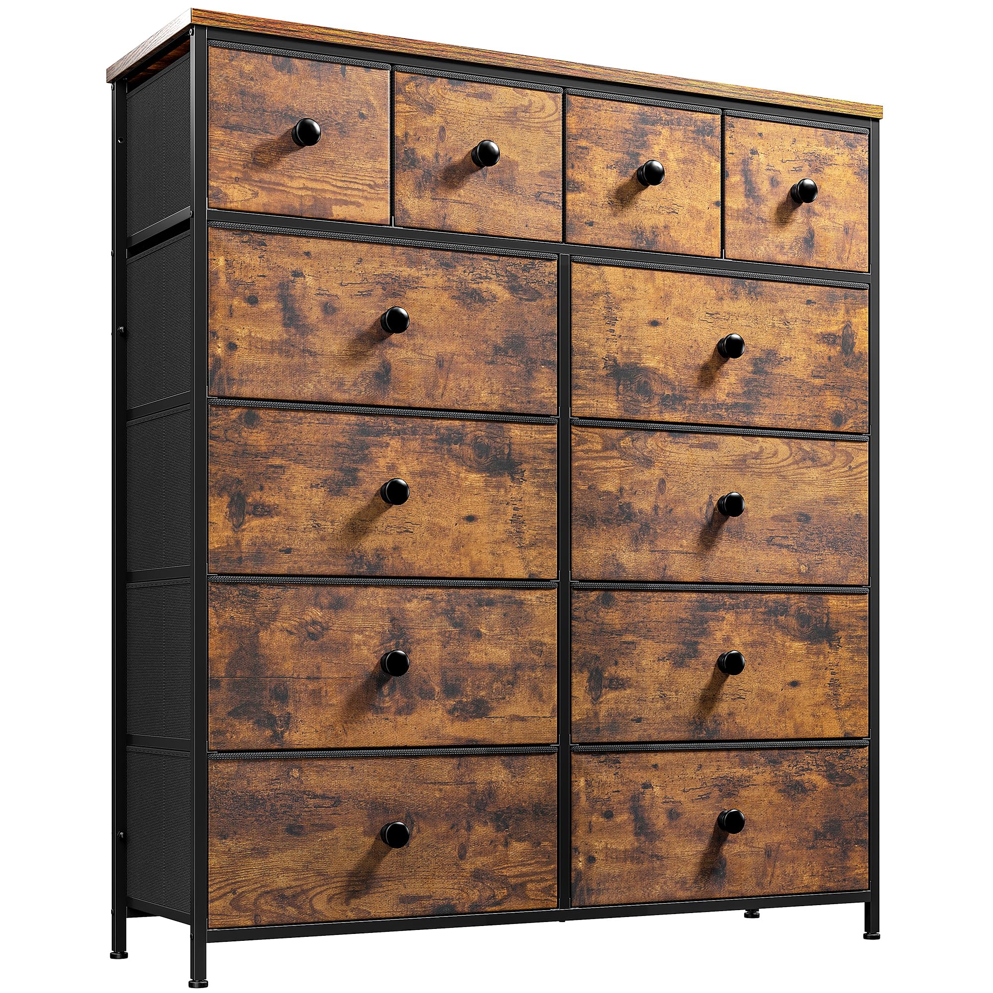 Tall Dressers for Bedroom with 12 Drawers, Fabric Storage Dressers & Chests of Drawers
