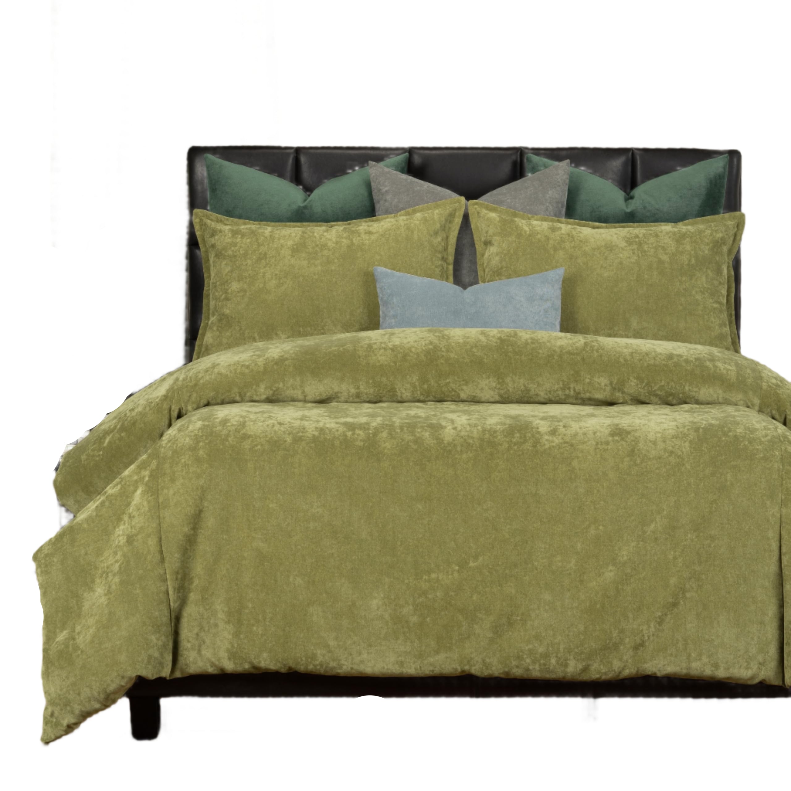 Mixology Padma 8 Piece Duvet Cover and Insert Set Olive Full