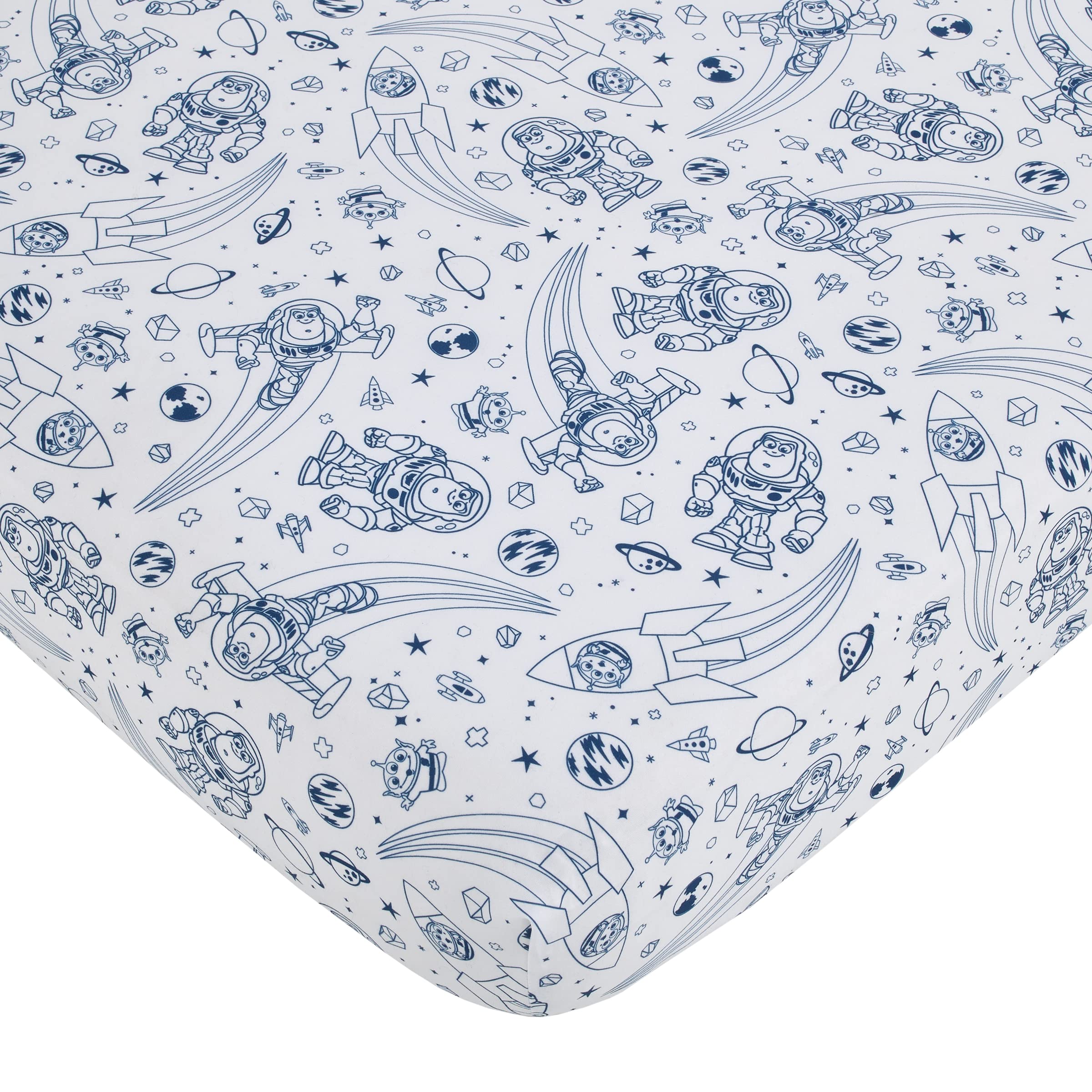 Toy Story Outta This World Blue and Gray 3 Piece Nursery Crib Bedding Set - Comforter