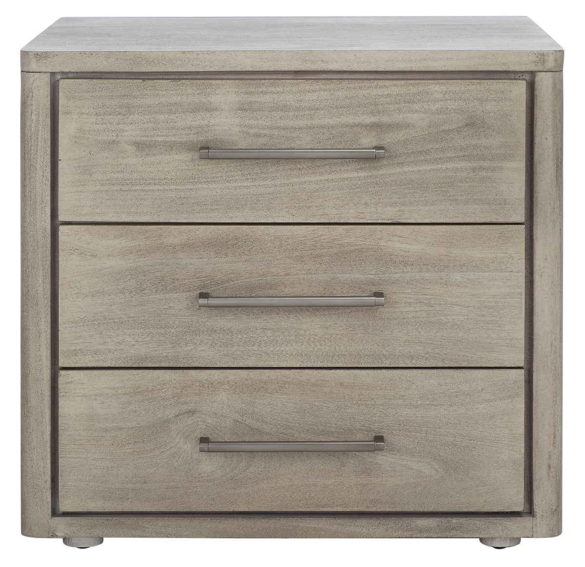 3-Drawer Nightstand with Iron Hardware