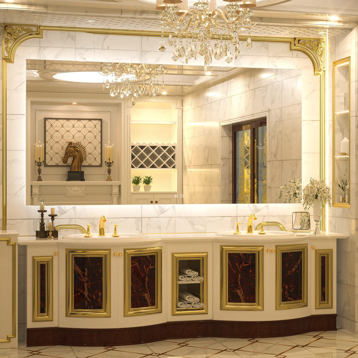 72 x 36 Inch LED Bathroom Mirror