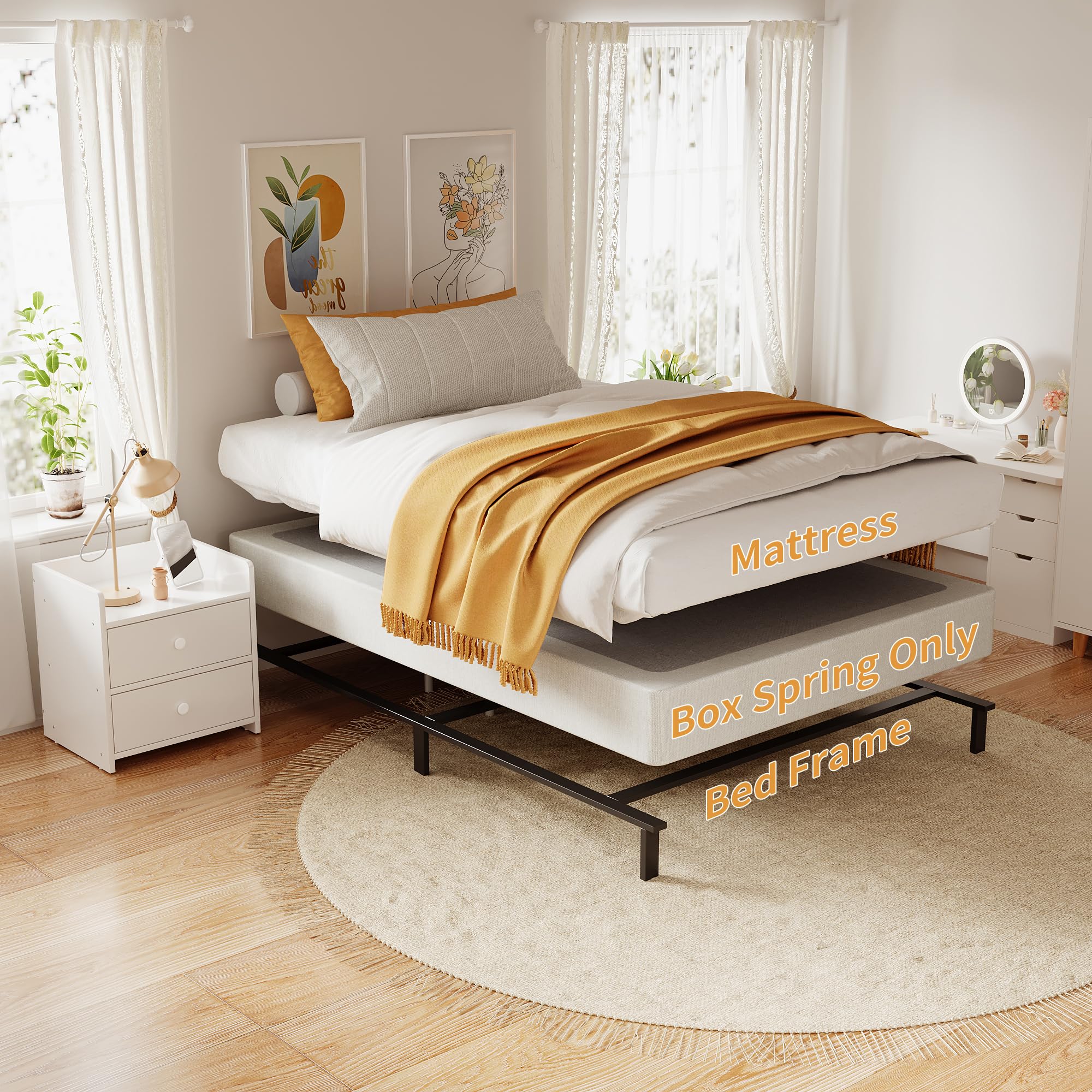 Twin Box Spring, 7 Inch Twin Box Spring Only