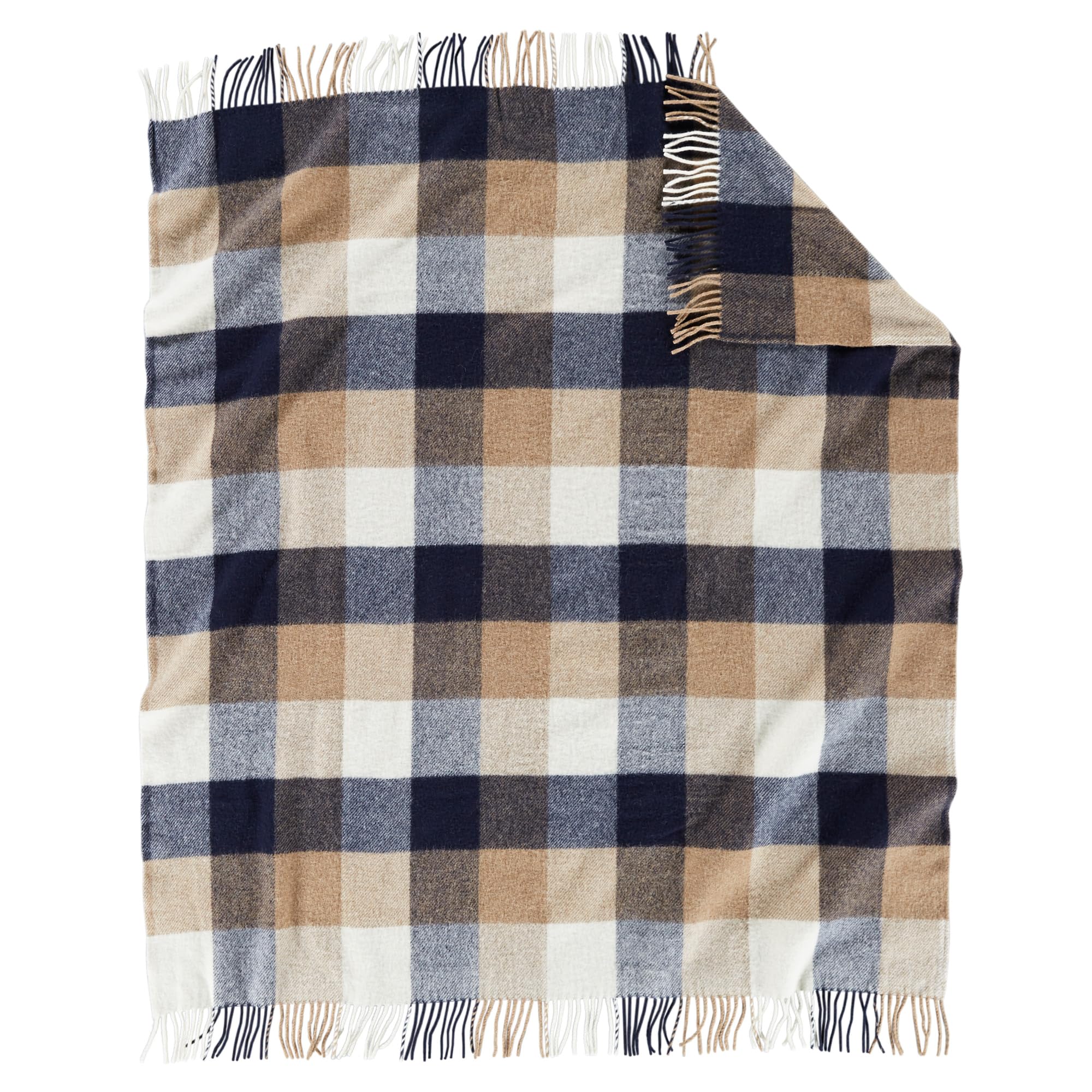 Eco-Wise Washable Throw with Fringe 54" x 60" - 100% Wool