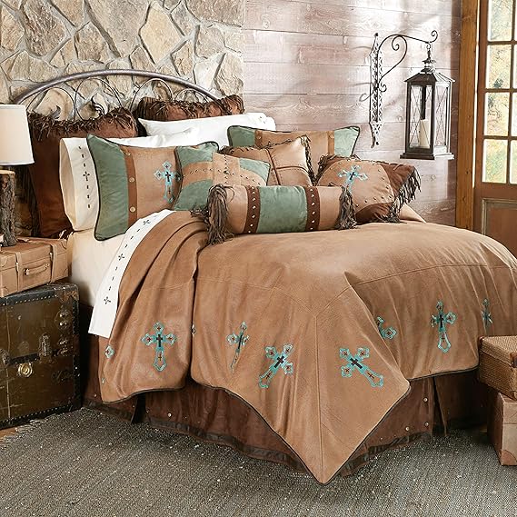 Las Cruces II Western Bedding 5 Piece Super King Comforter Set