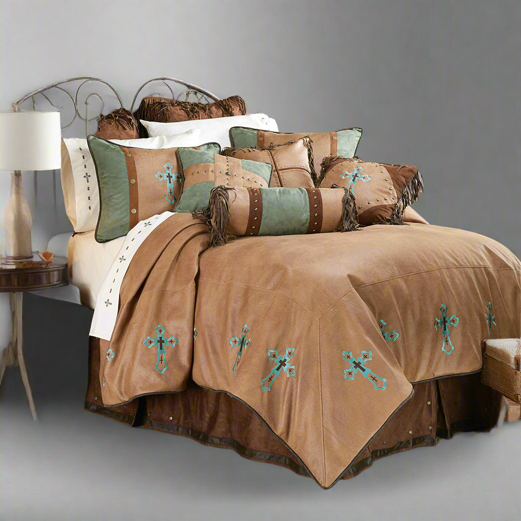 Las Cruces II Western Bedding 5 Piece Super King Comforter Set