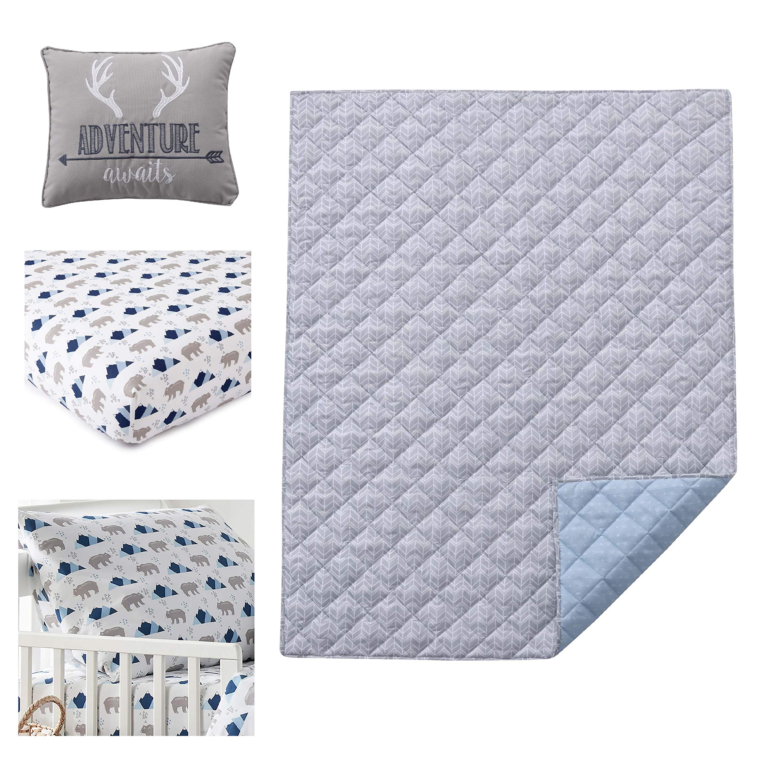 Trail Mix 5PC Woodland - Animals - Blue, Grey, White - Toddler Set - Kids